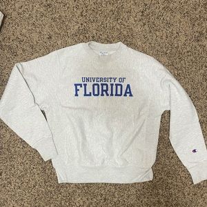 Gray UF crew neck sweatshirt